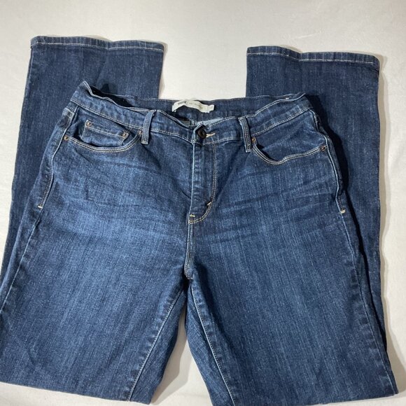 Levis Womens 515 Bootcut Jeans Size 12 Medium Wash Stretch Denim - Picture 1 of 12